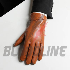 Guantes de ciclismo de cuero negro deportivos, transpirables y sin forro, para las cuatro estaciones, estilo deportivo, guantes de moto. - Product Image 2