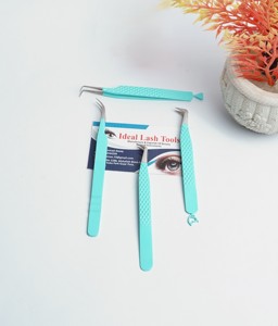 Pince à épiler professionnelle en acier inoxydable pour extensions de cils, haute précision, antistatique, applicateur pour cils volumineux - Product Image 1