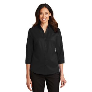 Camicia SuperPro in twill a maniche 3/4 da donna L665 Camicette e camicie da donna - Product Image 3