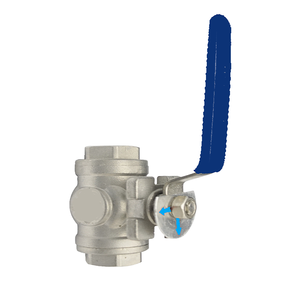 WCB 2 PC แบบฟูลบอร์ 1/2" API Design F/E 150 #   วาล์วบอลแบบซีล EPDM ชนิด OEM SS304 พร้อมอุปกรณ์ยึด/มือจับ CS - Product Image 3