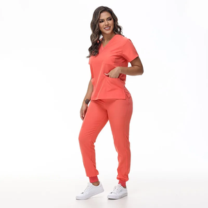 Uniforme Médico Elástico de Punto para Doctoras y Enfermeras, Duradero, Dental, Pediátrico, de Secado Rápido, Ropa de Trabajo para el Cuidado de la Salud, Conjunto de Uniformes para Mujer - Product Image 1