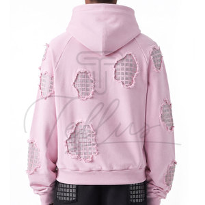 Nouveauté en promotion : Sweat à capuche pour homme, style unique, respirant, avec patch en strass effet vieilli - Product Image 4