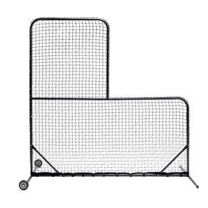 Rete da baseball a L per allenamento 84FT X 84FT, gabbia per pitching e batting con apertura da 42FT e ruote, apertura 42FT X 42FT - Product Image 6