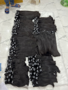 Extensiones de Cabello Remy Liso Kinky, Sin Caída, Sin Enredos, Tejido a Máquina, Doble Trama, Todos los Colores, Cabello Humano Vietnamita - Product Image 3