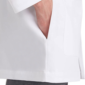 Blouse de laboratoire médicale blanche de haute qualité pour hommes, grande taille, légère, uniforme d'hôpital, tissu sécurisé pour la détection des aiguilles, sans couture - Product Image 6