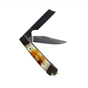 Couteau pliant artisanal en acier au carbone pour l'aventure en plein air et le camping, lame en carbone forgée à la main de qualité supérieure, couteau de poche durable, bois, DIY, OEM - Product Image 1