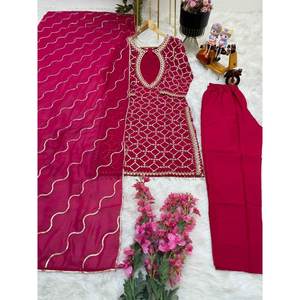 มากที่สุดลำดับ georgette emboidrey ทำงานด้านบนด้านล่างกับ dupatta RANI - Product Image 1