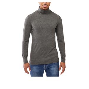 2024 haute qualité garder au chaud hommes mode T-shirt usine Logo personnalisé blanc col montant à manches longues T-shirt pour hommes de BD - Product Image 1