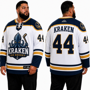 Jersey de Hockey Personalizado con Logotipo del Equipo, Nombre y Número Bordados, Uniforme de Hockey sobre Hielo de Manga Larga, Proveedor Mayorista OEM, Fabricante - Product Image 1