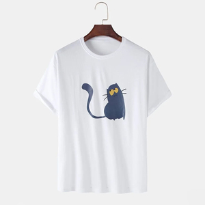 Camiseta de Cuello Redondo de Lona 100% Algodón, Color Personalizado, Transpirable, para Gimnasio, Manga Corta, Corte Regular, Anti-Pilling - Product Image 6