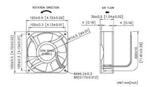 Taiwán 110V 80x80x25mm alto voltaje DC sin escobillas ventilador de flujo Axial de Metal rodamiento de bolas OEM eléctrico - Product Image 5