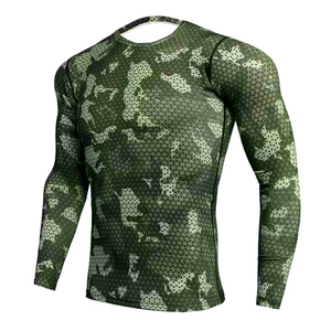 Premium Custom Anti-UV Breathable <b>Rashguard</b> Mens Long Sleeve Compression Fit Gym Training Top Sublimated Quick Dry Rash Guard - Product Image 4