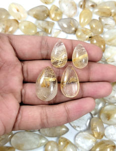 Natural Golden Rutile Cabochon Wholesale Gemstone Bulk Designer Golden Rutile <b>Healing</b> Crystal Loose Gemstone - Product Image 3
