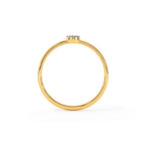 Bague solitaire avec cluster de diamants cultivés en laboratoire - Product Image 5