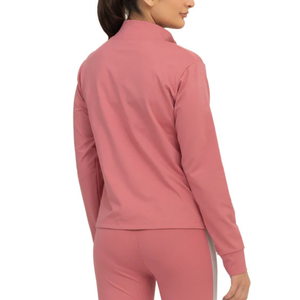 Veste de sport slim fit pour femme avec logo personnalisé, fermeture éclair intégrale, vêtements de sport hautement élastiques, veste de jogging athlétique pour femme - Product Image 2