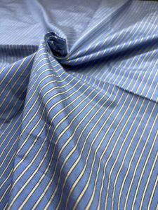 Tissu tissé en charmeuse de soie/coton avec rayures, anti-bactérien, pour textile de maison, 150g/m, largeur 43/44 pouces - Product Image 2