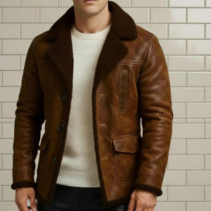 Elegantes Chaquetas de Cuero Genuino de Invierno para Hombre y Mujer, Chaquetas de Cuero Casuales de Alta Calidad, Cálidas, Cómodas y Elegantes - Product Image 6