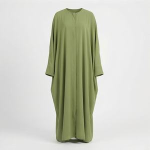 Venta al por Mayor de Abayas Modestas, Vestidos Musulmanes, Ropa Islámica para Mujer, Kaftán, Ropa de Oración, Transpirable, de Algodón y Chifón, Nueva Moda - Product Image 1