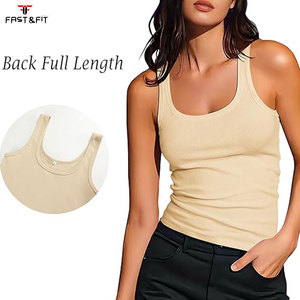 Débardeurs de sport pour femmes, course à pied, gym, fitness, compression, yoga, tricotés, 100% coton - Product Image 2