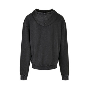 Sudadera con capucha lisa personalizada con lavado ácido para hombre, de peso pesado, con hombros caídos, estilo oversize, de forro polar vintage, OEM - Product Image 6