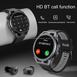 QC T4 2 en 1 TWS reloj inteligente con auriculares Bluetooth llamada NJH03 N18 128MB MP3 300mAh Batería grande deportes al aire libre relojes inteligentes 2024 - Product Image 2
