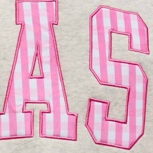Wholesale <b>Mock</b> <b>Neck</b> Crew <b>Neck</b> Cotton Fleece Sweatshirt NASH Women Unisex Chenille Embroidery Letter Greek Sorority Pullover - Product Image 5
