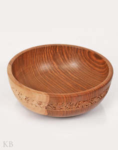 Tazón de servir de madera natural hecho a mano, diseñado para una comodidad elegante y práctica en el día a día. - Product Image 1