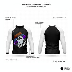 Vente en gros de chemises de compression à col montant, en tissu élastique très extensible, avec logo personnalisé, protection UV, et rashguards personnalisés - Product Image 2