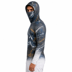 Vêtements de pêche personnalisés pour hommes, sweat-shirt de pêche à manches longues, tissu respirant, résistant aux UV, chemise de sport de pêche - Product Image 2