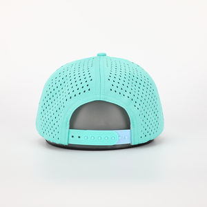 หมวกเบสบอลทรงสปอร์ตหรูหรา 5 แผง ขอบโค้ง ป้องกันน้ำ พร้อมโลโก้ PVC ยาง ปรับสายได้ เหมาะสำหรับทุกเพศ - Product Image 5