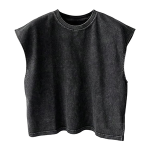 Nueva Camiseta de Moda para Hombre, Estilo Lavado Ácido, Cómoda, con Estampado, Unisex, 100% Algodón, Duradera, Sin Mangas - Product Image 2
