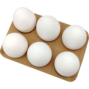 Wooden <b>Egg</b> Holder Rack with 6 Cups <b>Eco</b>-Friendly Kitchen Storage Dishwasher & Freezer Safe - Product Image 2