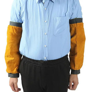 Mangas de cuero de vaca resistentes al calor y a las chispas para soldar, mangas protectoras de cuero para brazos - Product Image 4