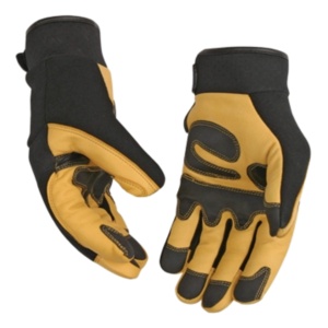 Gants de sécurité en cuir de vachette grainé de qualité supérieure, anti-impact, robustes, protection industrielle, avec élastique froncé - Product Image 1