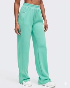 Custom Logo Women High Waisted Wide Leg Jogger <b>Pants</b> Baggy Pintuck Sweatpants Casual Fleece Straight Leg <b>Lounge</b> Trousers <b>Ladies</b> - Product Image 3