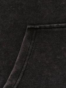 เสื้อฮู้ดผู้ชายสไตล์วินเทจสำหรับฤดูหนาว แบบซิป ผ้าฟลีซขนาดใหญ่ สีพื้นลำลอง น้ำหนักเบา ระบายอากาศได้ดี สตรีทแวร์ ชุด 2 ชิ้น - Product Image 5