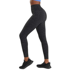 Leggings de Yoga Negros al por Mayor, con Estampado Sólido, Cintura Elástica, Alta Elasticidad, Compresión, Tallas Grandes, Ropa Deportiva, OEM, ODM - Product Image 3