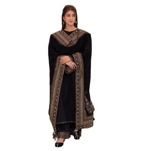 Compre la Colección de Conjuntos de Salwar de Diseñador en Tela de Seda Pura de 3 Colores con el Diseño Más Atractivo, Corte Recto y Borde Decorado, Tallas de M a XXL - Product Image 1