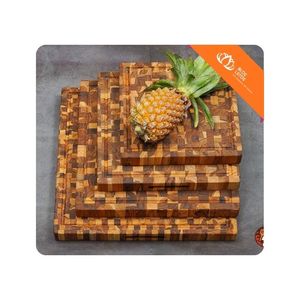Planche à découper rectangulaire en acacia de qualité supérieure 2026, grain lisse, compatible lave-vaisselle, pour couper les fruits, servir les collations, utilisation durable - Product Image 1