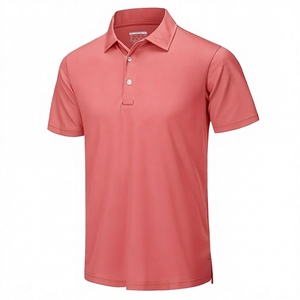 Custom Men's Embroidery 100%Cotton Breathable Short Sleeve OEM Service Knitted Fabric Polo <b>T</b>-<b>Shirt</b> - Product Image 2