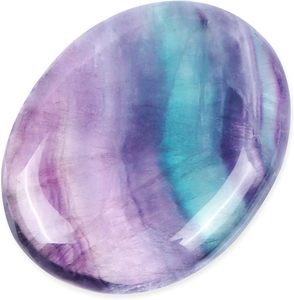 Natural Rainbow Fluorite Large Palm Worry Stones Carved Folk <b>Art</b> Multicolor Crystal Gemstone Home Decor Pocket <b>Stone</b> Wholesale - Product Image 1