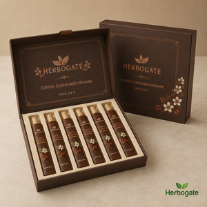 Paquete de 6 Palitos de Madera Herbales con Sabor a Café para Limpieza Dental, Diseñados para el Bienestar Bucal Natural y la Eliminación de Placa - Product Image 2