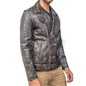 Chaqueta de Cuero para Hombre con Cuello Alto, Nueva Llegada, Calidad Premium, Venta al Por Mayor, Tallas Grandes, para Uso en Exteriores - Product Image 3