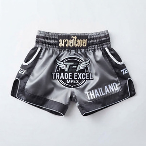 กางเกงมวยไทยสไตล์ใหม่ พิมพ์ลายด้านหน้าได้ตามต้องการ น้ำหนักเบา ระบายอากาศได้ดี สวมใส่สบาย เป็นมิตรกับสิ่งแวดล้อม แห้งเร็ว ยืดหยุ่น - Product Image 6