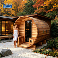 Sauna Panorámica Moderna de Cedro Rojo de una Sola Pieza con Terraza para Resorts de Spa Suizos: Estilo Alpino |   CE ETL |   Suministro B2B