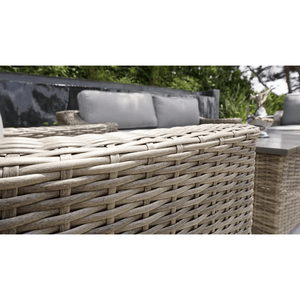 Elegante Grupo de Sofás de Mimbre para 4 Personas, Completamente Ensamblado, con Cojines Afelpados para Reuniones al Aire Libre - Product Image 5
