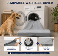 Lit Orthopédique XL en Mousse Haute Densité pour Chiens et Chats, avec Rebord, Lavable, Soutien pour Chiens Âgés, Confort Intérieur, OEM ODM