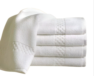 White Jacquard Cotton <b>Bath</b> <b>Towel</b> <b>Set</b> Soft Absorbent Quick Dry Skin Friendly Hotel Home Use - Product Image 2