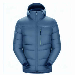 Chaqueta acolchada de invierno para hombre, informal, con forro de piel de oveja, cortavientos, con capucha y cierre de cremallera, tallas grandes. - Product Image 2