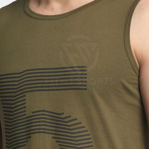 Ropa Deportiva de Alta Calidad, Secado Rápido, Transpirable, Ecológica, Camiseta sin Mangas Casual para Hombre con Logotipo Frontal, Algodón y Poliéster - Product Image 6